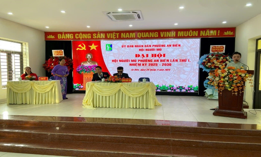 Đại hội Đại biểu lần thứ I nhiệm kì 2025-2030Hội Người mù phường An Biên, TP Hải Phòng